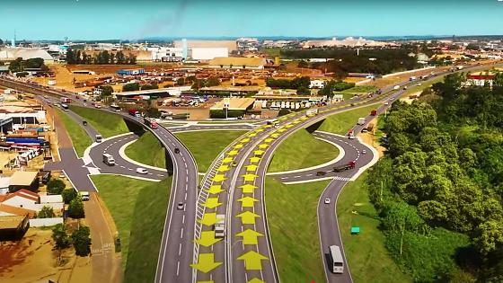  Imagem mostra como ficará o complexo viário no Trevão | Imagem - Nova Rota do Oeste