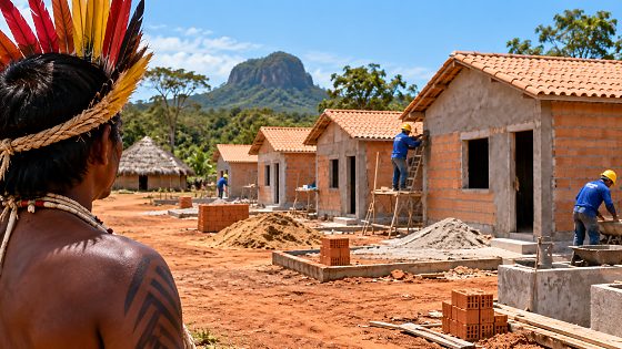Governo contrata empresa por R$ 1,9 milhão para construir casas em aldeia indígena de MT