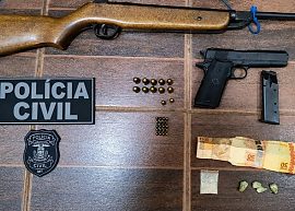 Polícia prende dois suspeitos e apreende armas em Porto dos Gaúchos