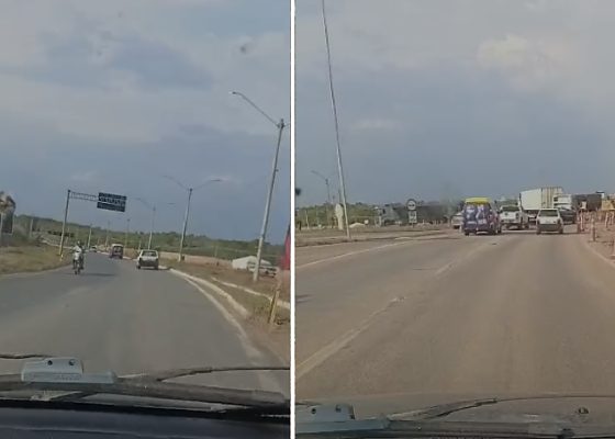 Motorista diz que quase bateu de frente em desvio de obra da concessionária