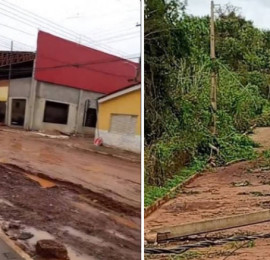 Vendaval danifica casas e escola e leva Barão de Melgaço a decretar emergência
