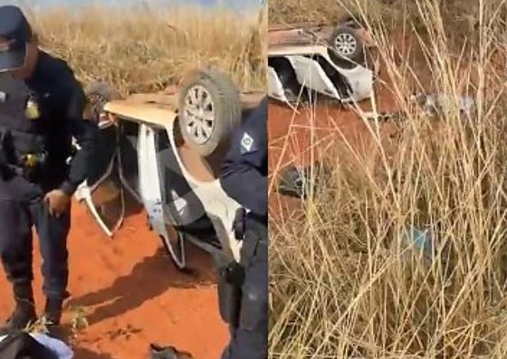Jovem não resiste após carro capotar e cair em ribanceira