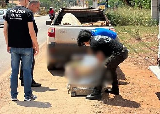 Homem morre após ser atingido por caminhão basculante em Várzea Grande