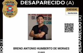 Família procura jovem de 25 anos desaparecido em Várzea Grande