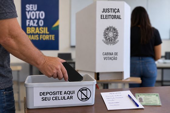 Eleitor pode usar e-Título, mas terá de deixar o celular antes de entrar na cabine