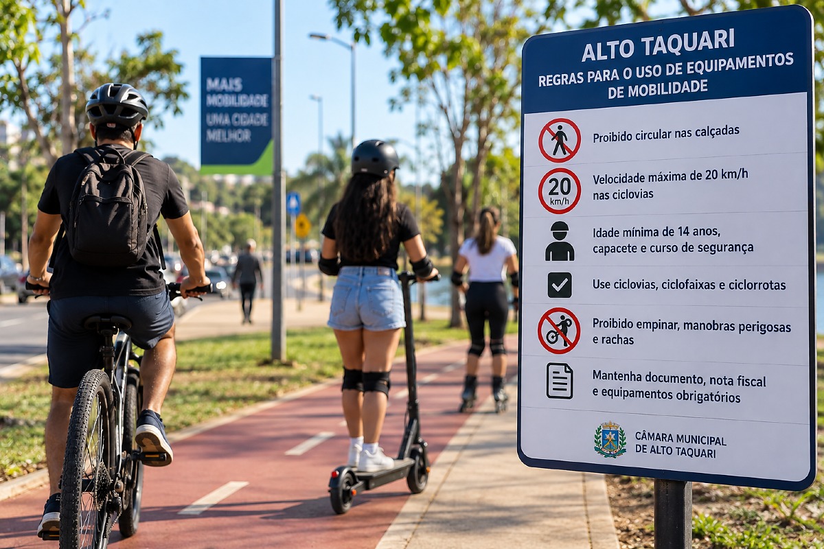 Alto Taquari exige curso e nota fiscal para uso de bicicletas elétricas em MT