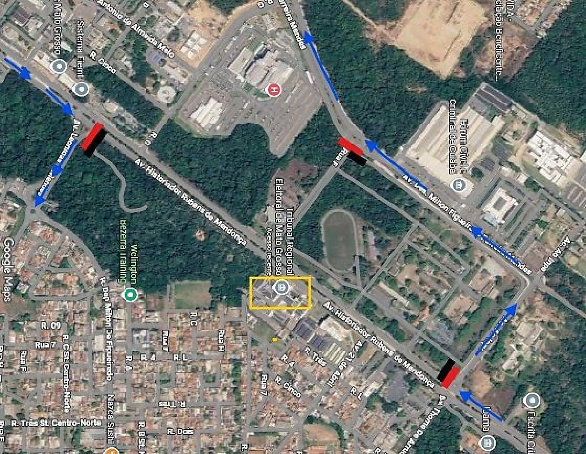 Avenida do CPA terá interdições para as eleições em Cuiabá