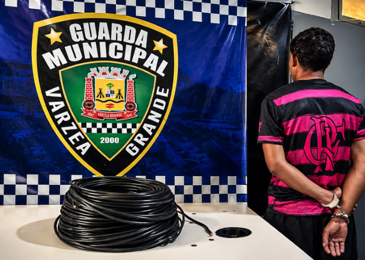Homem de 24 anos é detido com fio de loja em Várzea Grande