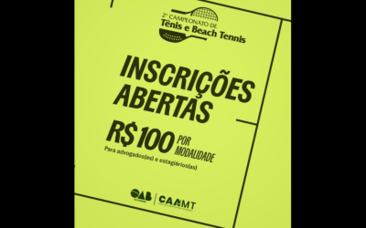 Cuiabá recebe 2º Campeonato de Tênis e Beach Tennis da Advocacia