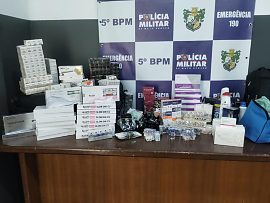 Passageiro de ônibus é preso com 621 emagrecedores e anabolizantes em MT