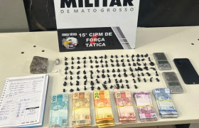 Homem monitorado por tornozeleira é preso com drogas e R$ 4,2 mil em Várzea Grande