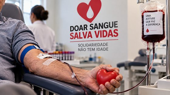 doador de sangue idoso