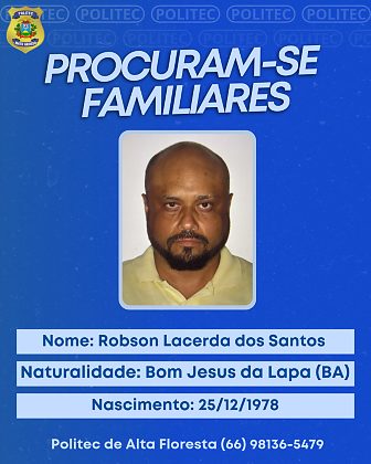 Politec procura família de baiano que morreu em acidente na BR-163, entre Sinop e Itaúba