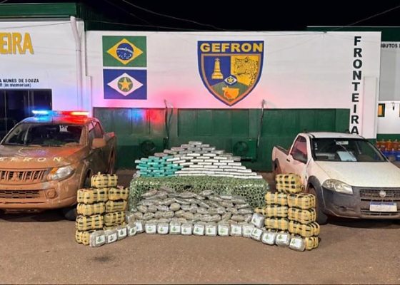 Gefron apreende 250 kg de drogas e prende suspeitos na fronteira