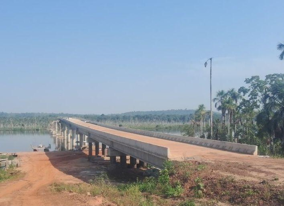 Maior ponte de Mato Grosso atinge 77% das obras entre Cotriguaçu e Nova Bandeirantes