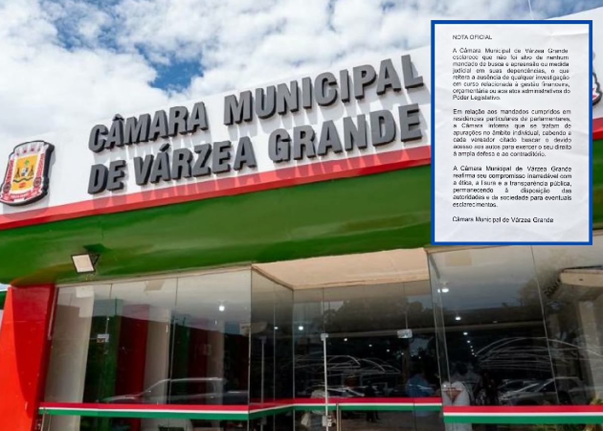 Câmara de Várzea Grande nega ser alvo de operação do Gaeco em MT