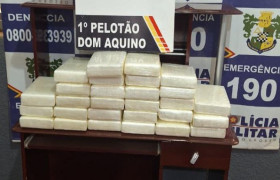 Dupla é presa com 28 tabletes de cocaína após fugir de abordagem em rodovia de MT