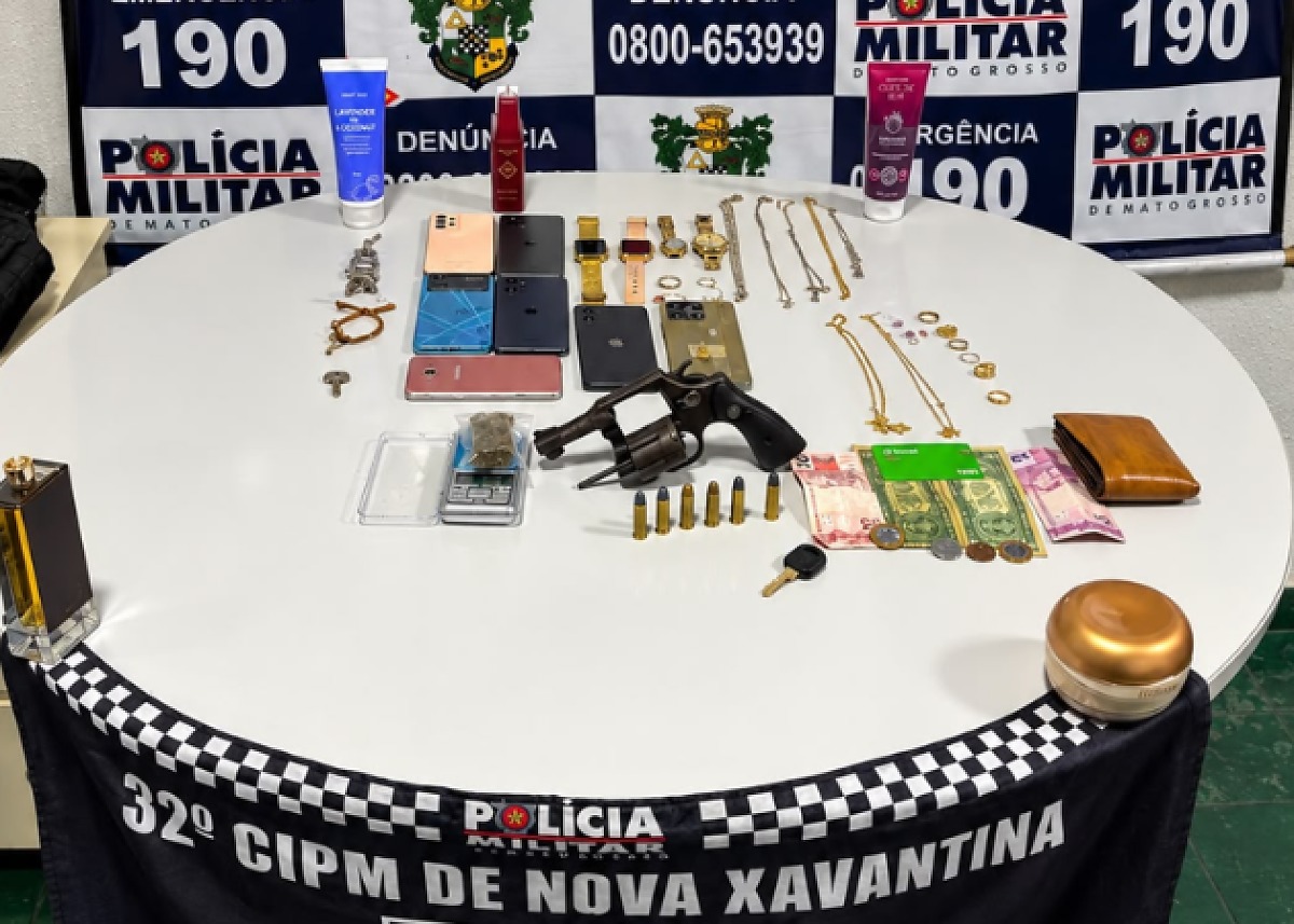 Quatro suspeitos de roubos a residências são presos em Nova Xavantina, MT
