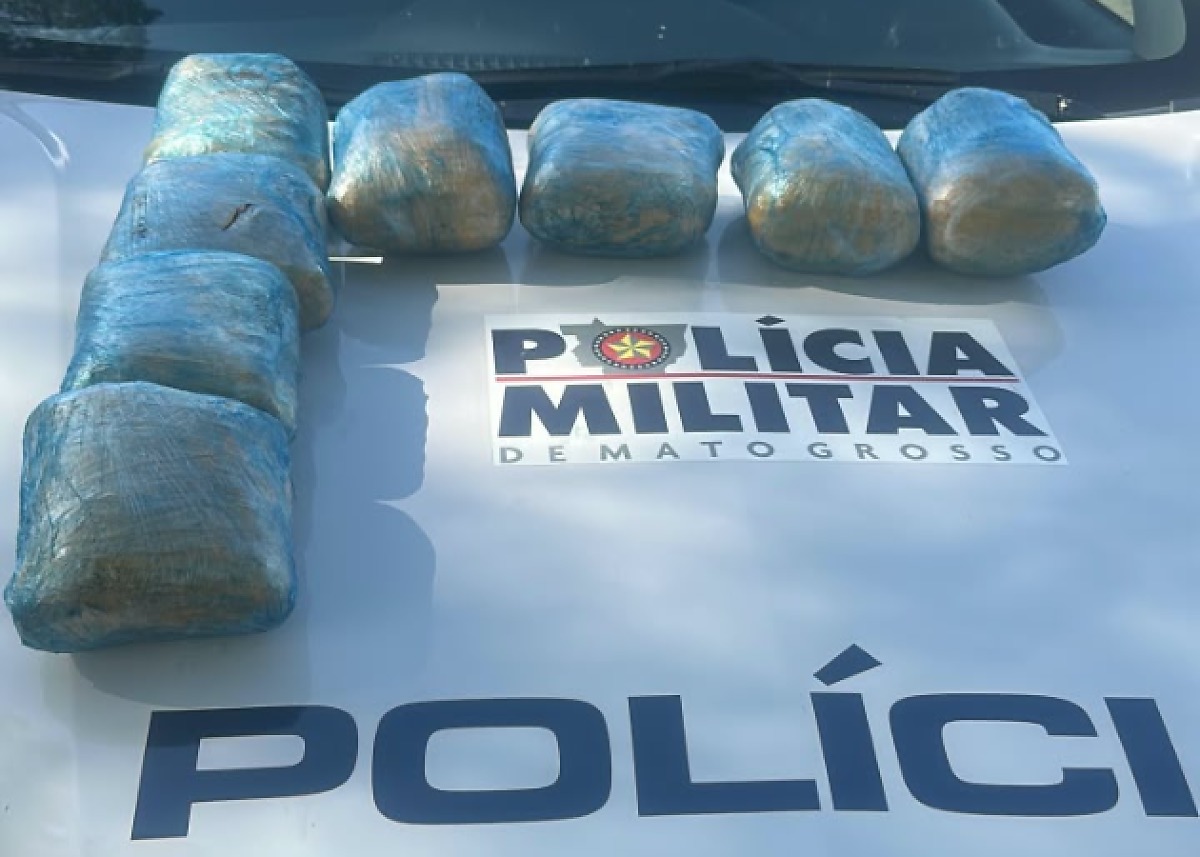 Mulher é presa com 25 kg de skunk em mala rosa dentro de ônibus na BR-364