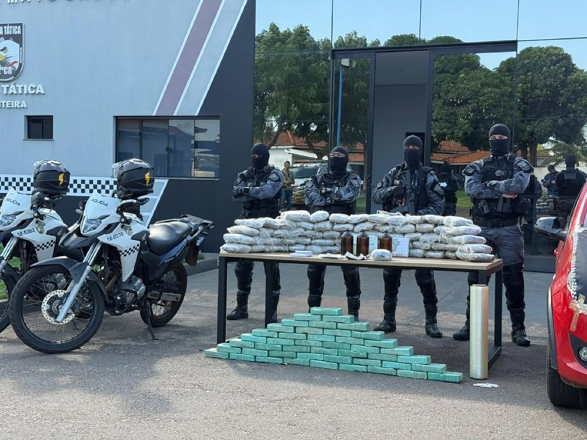 PM apreende drogas avaliadas em R$ 2,5 milhões em Pontes e Lacerda, MT